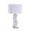 Benzara BM163985 Geometrically Charmed White Table Lamp