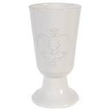 Benzara BM165665 Trophy snowy Vase, White