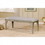 Benzara BM166157 Wooden Bench With Comfy Cushioned Seat Gray