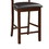 Benzara BM166590 Wooden Counter Height Chair, Dark Brown, Set of 2