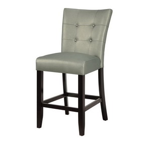 Benzara BM166661 Wood & Polyurethane High Chair, Gray, Set of 2