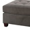 Benzara BM166753 Cocktail Ottoman In Charcoal Gray Waffle Suede Fabric