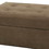 Benzara BM166754 Cocktail Ottoman In Light Brown Waffle Suede Fabric