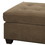 Benzara BM166754 Cocktail Ottoman In Light Brown Waffle Suede Fabric