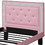 Benzara BM167271 Polyurethane Twin Size Bed In High Headboard In Pink