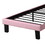 Benzara BM167271 Polyurethane Twin Size Bed In High Headboard In Pink