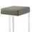 Benzara BM168067 Bar Stool with Upholstered Gray Seat with Chrome Base