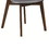 Benzara BM168072 Dining Side Chair with curved Back, Brown & Black, Set of 2