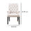 Benzara BM168101 Side Dining Chair, Beige & Smokey Black