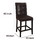 Benzara BM171197 Wooden height chair With Button Tufted Back Set Of 2 Brown