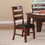 Benzara BM171206 Solid Wood Side Chairs With Ladder Back Set Of 2 Brown