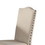 Benzara BM171533 Rubber Wood Dining Chair With Nail Head Trim, Set Of 2, Brown And Cream