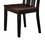Benzara BM171535 Rubber Wood Dining Chair With Slatted Back, Set Of 2, Brown And Black