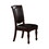 Benzara BM171552 Set Of 2 Rubber Wood Traditional Dining Chair, Dark Brown And Black