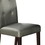 Benzara BM171561 Button Tufted Faux Leather Wooden Dining Chair, Set Of 2, Silver