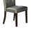 Benzara BM171561 Button Tufted Faux Leather Wooden Dining Chair, Set Of 2, Silver