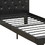 Benzara BM171746 Faux Leather Upholstered Full size Bed With tufted Headboard, Black