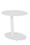 Benzara BM172103 Metal Outdoor Side Table With Oval Top and Base, White