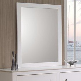 Benzara BM172154 Transitional Mirror, White