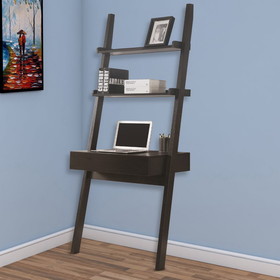 Benzara BM172239 Ladder Desk With One Drawer, Cappuccino