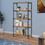 Benzara BM172242 Rustically designed Bookcase With 4 Open Shelves