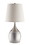 Benzara BM172263 Modish Metal Table Lamp, Silver Set of 2