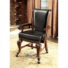 Benzara BM172914 Contemporary Arm Chair, Brown Pack of 2