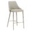 Benzara BM174108 Upholstered Counter Height Stool With Footrest Light Gray