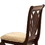 Benzara BM174344 Traditional Style Wooden-Fabric Side Chair With Floral Motifs, Brown, Cream, Set of 2