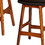 Benzara BM174383 Wooden Counter Height Stool In Black And Brown, Set of 2