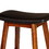 Benzara BM174383 Wooden Counter Height Stool In Black And Brown, Set of 2