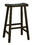 Benzara BM175977 Wooden 29" Counter Height Stool with Saddle Seat, Black, Set Of 2