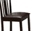 Benzara BM176304 Wood & Leather Counter Height Chair With Slat Back Design, Espresso Brown, Set Of 2