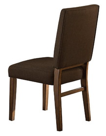 Benzara BM176323 Wood & Fabric Dining Side Chair With Comfortable Padding, Set Of 2