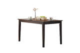 Benzara BM177569 Wooden Dining Table With Tapered Legs, Espresso Brown
