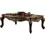 Benzara BM177641 Intricately Carved Wooden Coffee Table in Antique Oak Brown