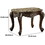 Benzara BM177648 Wooden End Table with Marble Top in Antique Oak Brown