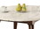 Benzara BM177672 Wood Base Coffee Table with Marble Top, Walnut Brown