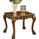 Benzara BM177816 Wooden End Table In Traditional Style , Cherry Oak Brown