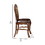 Benzara BM177831 Wooden Counter Height Chair, Cherry Oak Brown, Set of 2