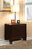 Benzara BM177842 Wooden Night Stand with Two Drawer , Espresso Brown