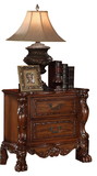 Benzara BM177844 Wooden Night Stand with Two Drawer In Traditional Style, Brown
