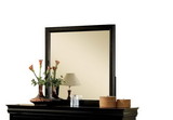 Benzara BM177851 Wooden Frame Mirror, Black