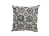 Benzara BM177957 Contemporary Style Floral Designed Set of 2 Throw Pillows, Gray