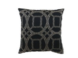 Benzara BM177966 Contemporary Style Set of 2 Pillows With Intriguing Designing, Gray, Black