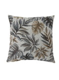 Benzara BM177969 Contemporary Style Leaf Designed Set of 2 Throw Pillows, Gray