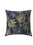 Benzara BM177972 Contemporary Style Leaf Designed Set of 2 Throw Pillows, Navy Blue