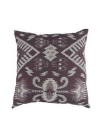 Benzara BM177991 Contemporary Style Set of 2 Throw Pillows, Purple, White