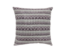 Benzara BM177995 Contemporary Style Horizontally Zigzag Designed Set of 2 Throw Pillows, Purple