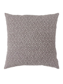 Benzara BM178005 Contemporary Style Small Diagonal Patterned Set of 2 Throw Pillows, Brown